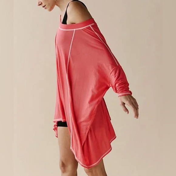 #44 NWT Free People Revival Layer in Hot Hibiscus - Picture 3 of 6